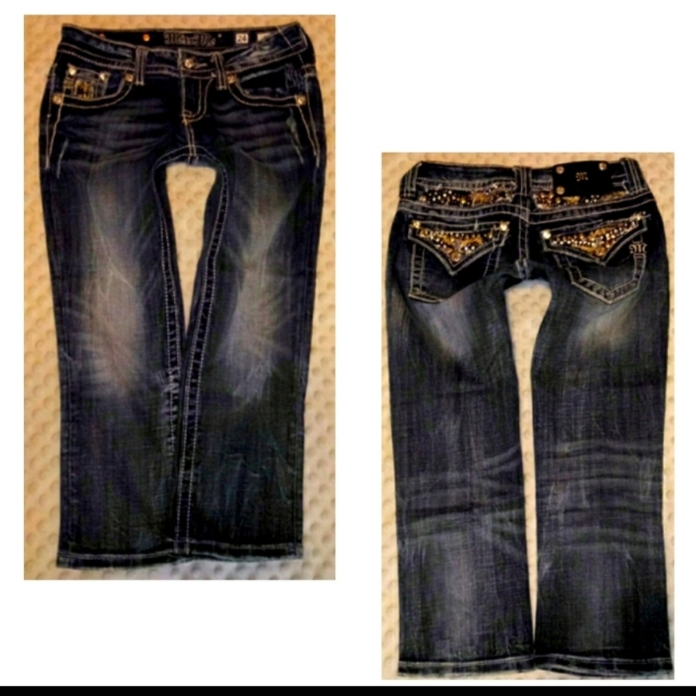Miss Me Jeans Size 24 Low Rise Skinny Leg Crop - Picture 3 of 12